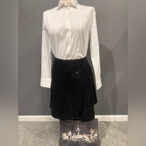 J. Crew Factory White Button Down Shirt with Embellished Collar